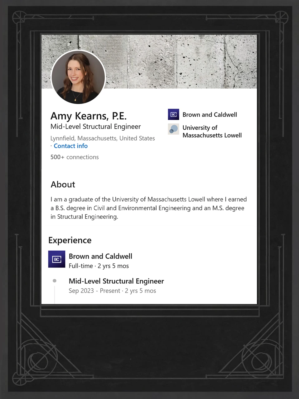 Mid level Engineer LinkedIn Portfolio
